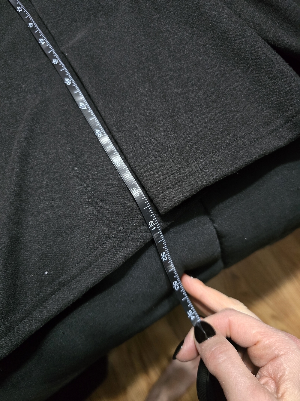 Black Long-Sleeve V-Neck Button-Front Maxi Dress - Picture 6 of 6